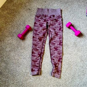 Gymshark Camo Leggings Purple (M)